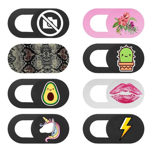 Webcam Cover Shutter Magnet Slider - Protect Your Privacy with Plastic Camera Cover for iPad, Tablet, Laptop, PC, and Mobile Phones - Privacy Sticker Included