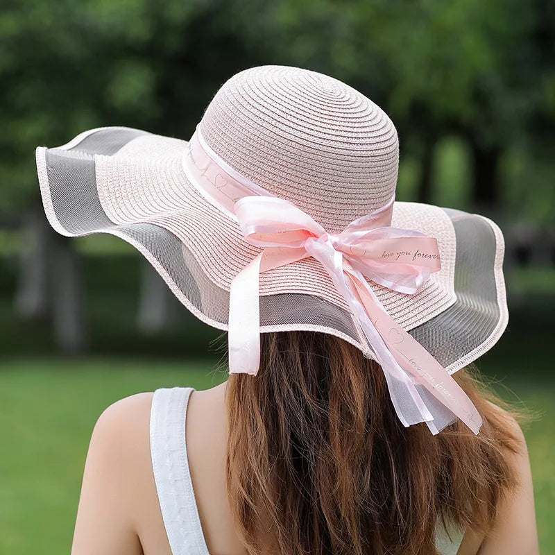 Women’s Summer Beach Straw Hat – Style Large Brim Sun Protection Hat for Vacation & Outdoor Fashion