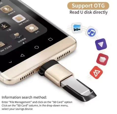 USB 3.0 to USB-C OTG Adapter – Type-C Male to USB 3.0 Female Converter for PC, Laptop, Mac & Xiaomi Smartphones