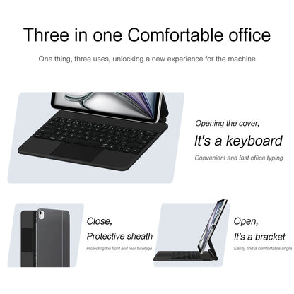 Magic Keyboard Case for iPad Air & Pro — 12.9/13-inch Smart Folio, Multi-Touch Magnetic Backlit Wireless Keyboard