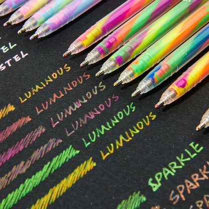 6/12/18-Piece Glitter Gel Highlighter Pen Set - 1.2mm Vibrant Color Pens for Journals, DIY Crafts and Greeting Cards