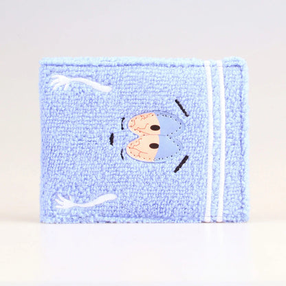 Embroidered Anime Towel Cloth Wallet – Fashionable Designer Personalized ID Card Holder