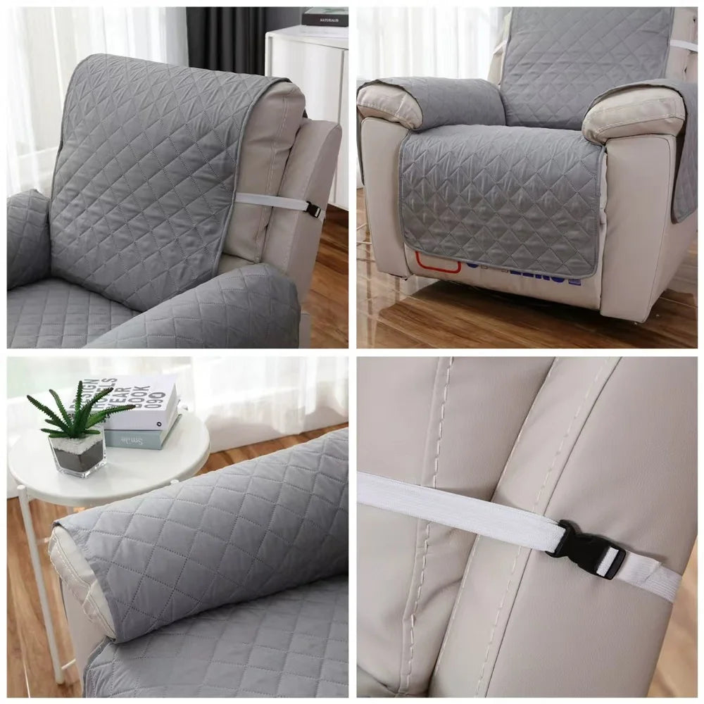Solid Color Recliner Sofa Cover – Anti-Slip Pet & Kid Proof Chair Slipcover Furniture Protector for Armchair & Recliner Anti-Wear Use