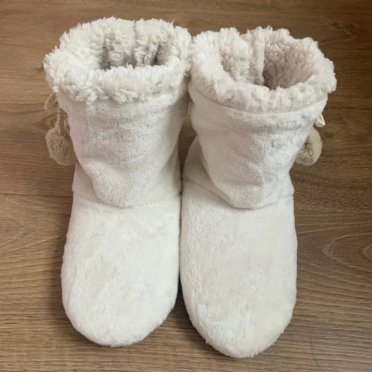 Women’s Winter Home Slipper Boots – Warm Fuzzy Plush Indoor Non-Slip Floor Shoes