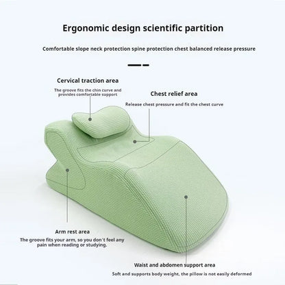 Face Down Pillow – Ergonomic Home Massage Cushion with Neck Support for Comfortable Sleeping & Bed Wedge Support
