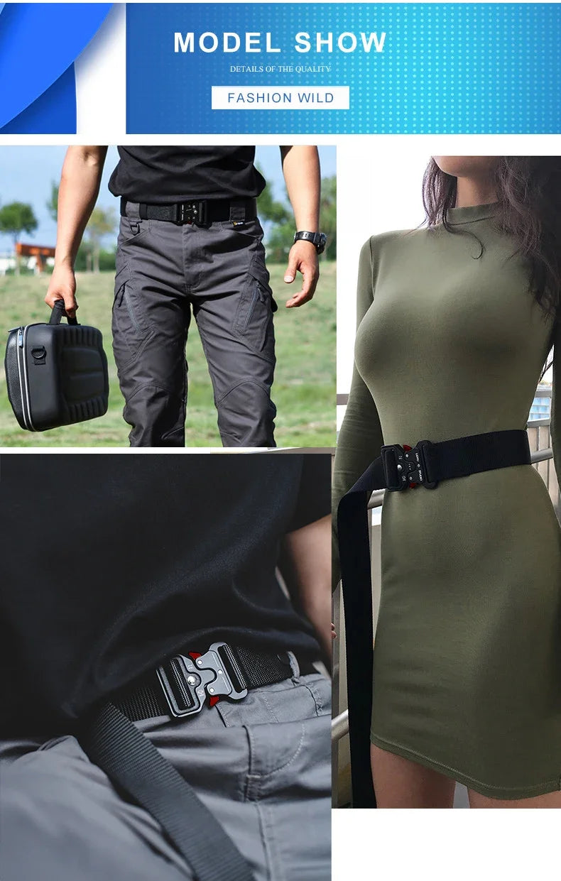 2PCS Men's Tactical Belts – Durable Adjustable Outdoor Hunting & Sports Belt