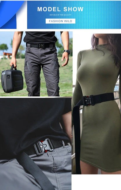 2PCS Men's Tactical Belts – Durable Adjustable Outdoor Hunting & Sports Belt