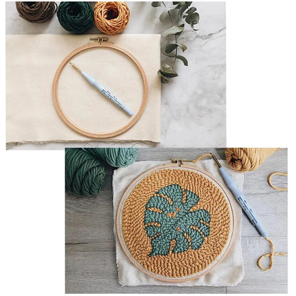 Magic Embroidery Needle Punch Kit - Embroidery Needle Pen Weaving Tool for DIY Carpet Hook, Knitting, Sewing (Stitching Tool)
