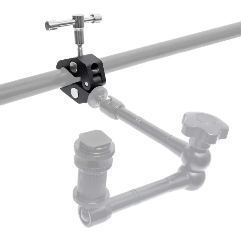 Super Clamp with 7"/11" Adjustable Magic Arm | Articulating Mount for Monitor, LED Light, DSLR Camera, Flash & LCD Video Gear