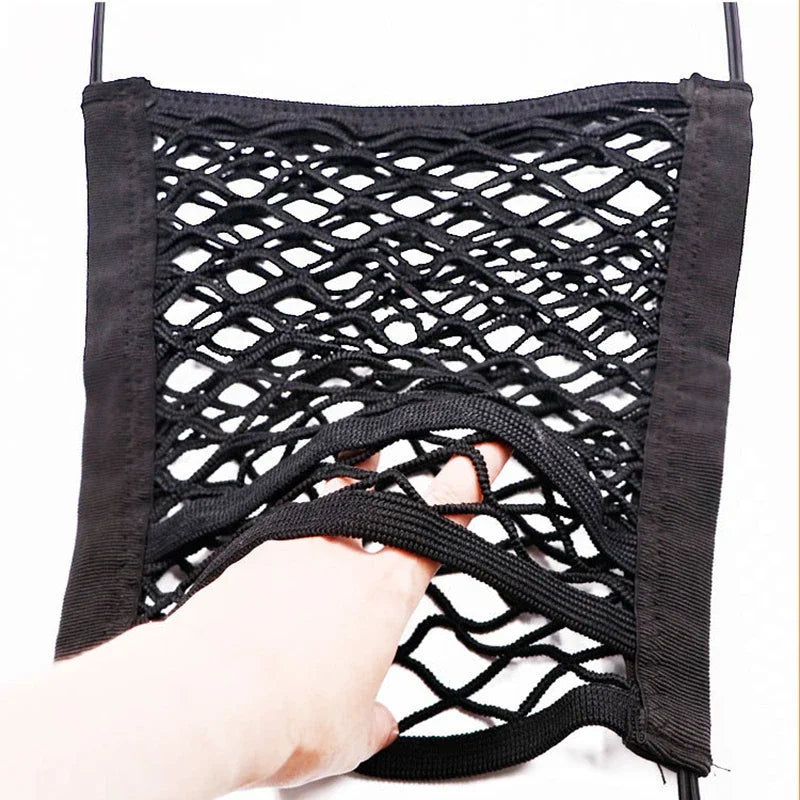 Car Interior Trunk Seat Back Elastic Mesh Net – Storage Bag Pocket Holder for Organizing | Car Accessories Pocket Cage Grid