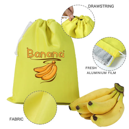 1/3 Banana & Vegetable Storage Bag – Anti-Ripening, Lightweight Preservation Bag for Fruits and Produce