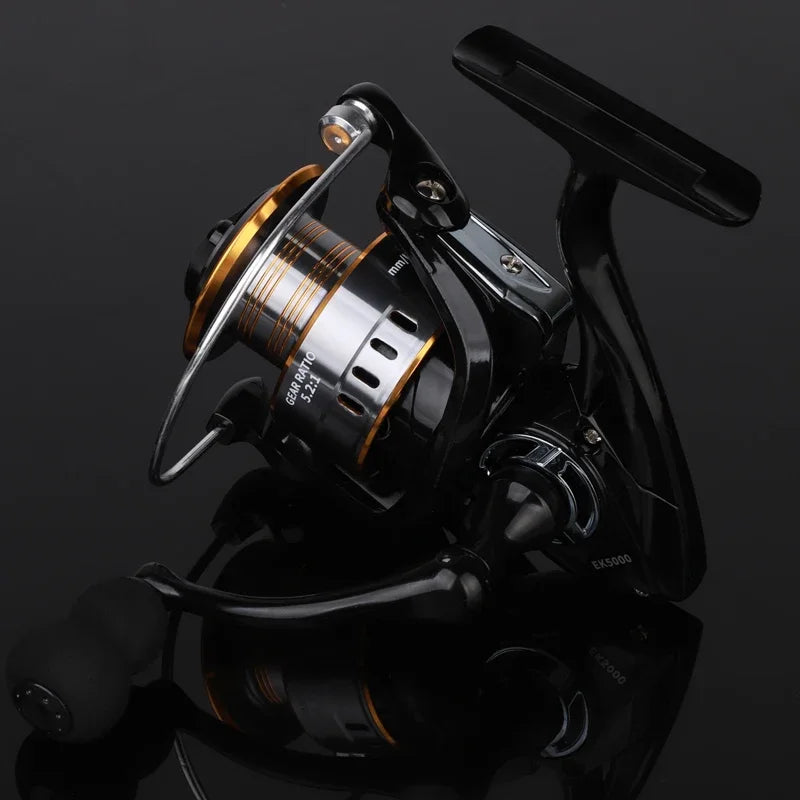 Professional Spinning Fishing Reel - Ultra Light 1000-7000 Series with 5.2:1 Gear Ratio, CNC Metal Spool & 26LB Max Drag