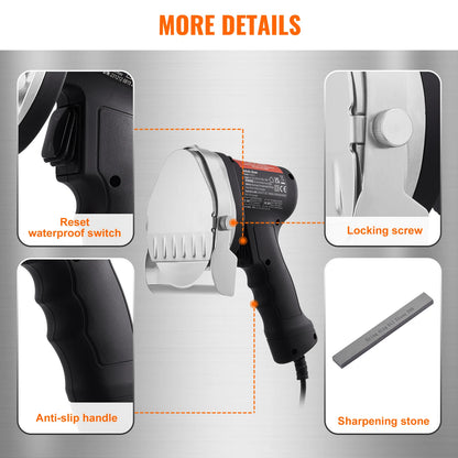SucceBuy Electric Shawarma Knife – Professional Turkish Kebab Gyro Cutter Stainless Steel Doner Meat Slicer