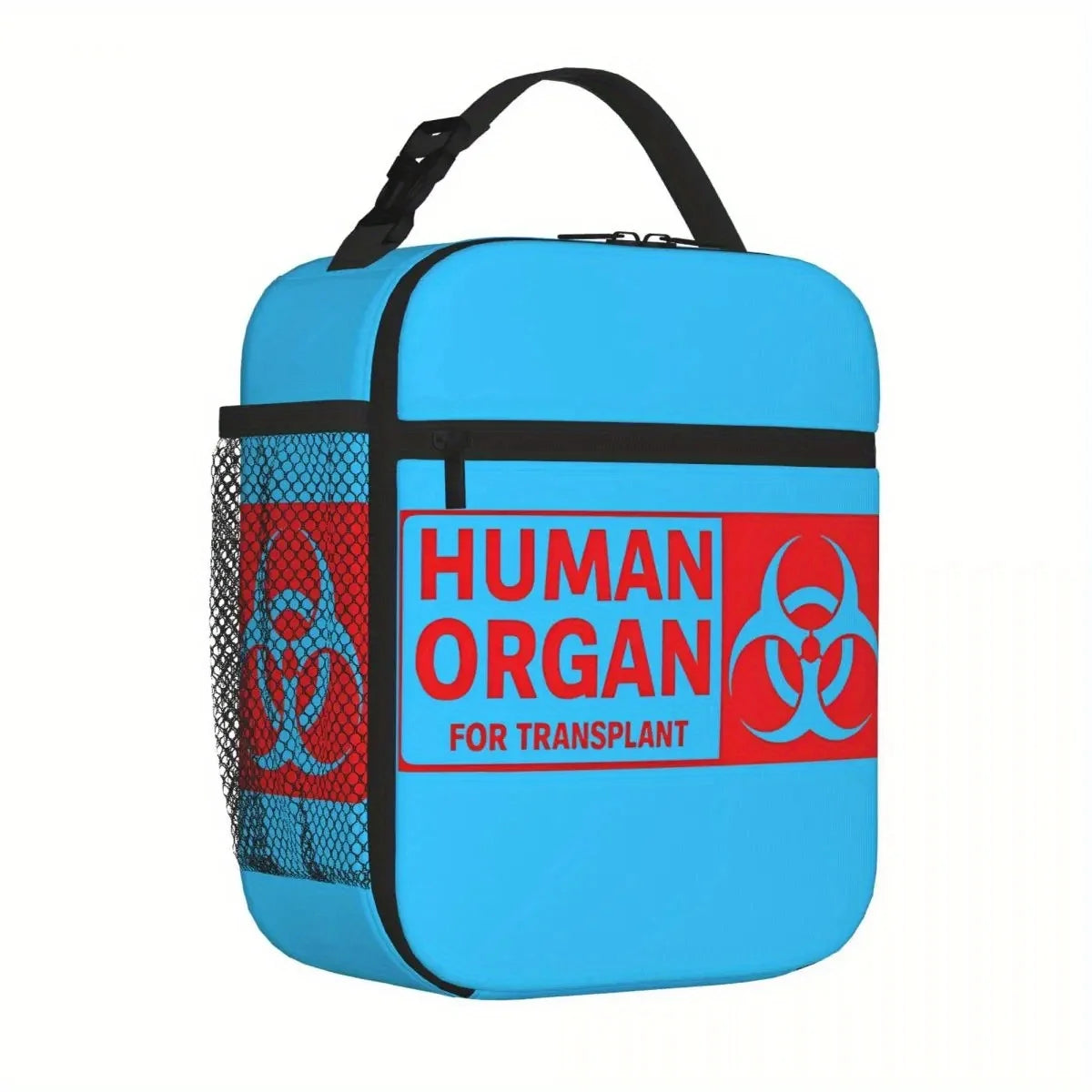 Human Organ Transplant Insulated Lunch Bag - Large Cooler Tote for Meals & Food Storage