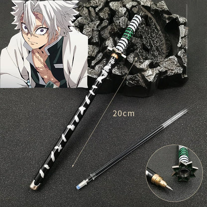 Demon Slayer Gel Pen - 0.5mm Black Ink Anime Sword Design Pen for Students, Cosplay Fans and Gifts