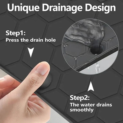 Waterproof Under Sink Mat | Flexible Silicone Cabinet Liner & Protector for Kitchen & Bathroom