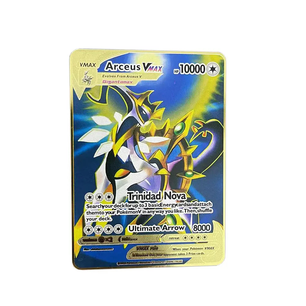 2025 Metal Pokémon Card - Arceus Charizard Mewtwo VMAX GX EX Gold Anime Collectible Card