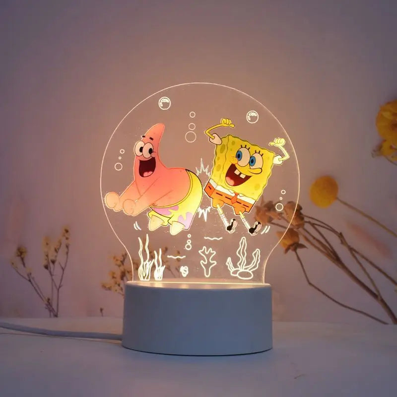 SpongeBob & Patrick Star 3D Night Light — Cartoon Animation Creative Decorative Lamp for Children’s Room