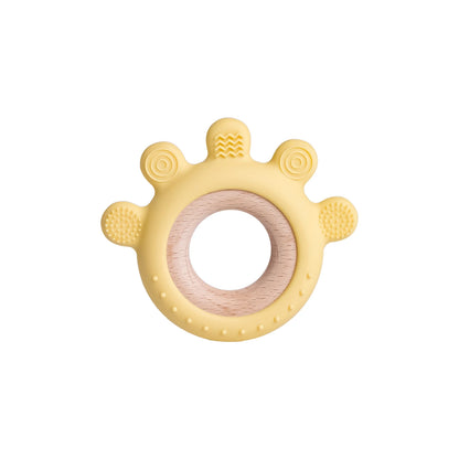 TYRY.HU Silicone Baby Teether - Cartoon Frog & Deer Teething Necklace Pendant for Infant Gum Relief Gift