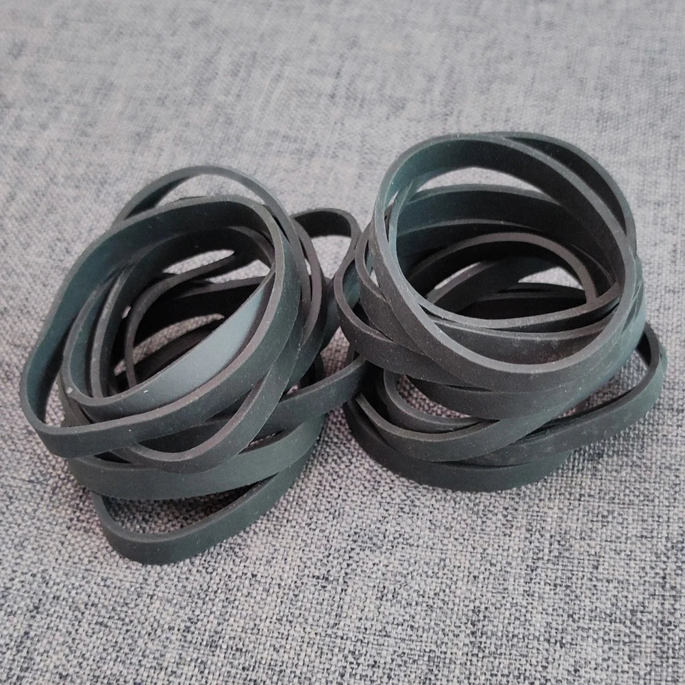 100Pcs Strong Black Rubber Bands - Stretchable Sturdy Elastic Rubber Ties for Office & Home Packaging