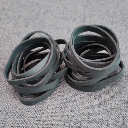 100Pcs Strong Black Rubber Bands - Stretchable Sturdy Elastic Rubber Ties for Office & Home Packaging