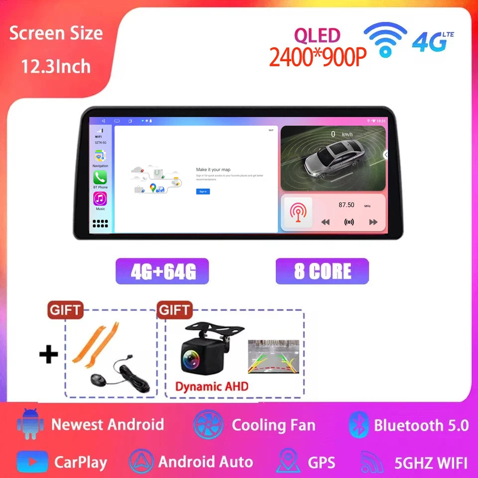 Android 15 Car Radio for Honda Civic FE/FL 2021-2023 - 12.3 Inch Multimedia Touch Screen GPS Navigation Player