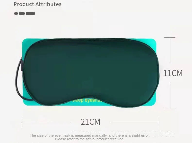 Silk USB Heated Eye Mask — Hot Steam Compress, Temperature-Controlled Sleep Blindfold for Comfortable Rest