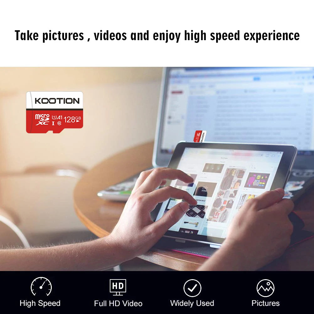 KOOTION Micro SD Memory Card – 32GB/64GB/128GB Class 10 TF Card for Phone & Computer