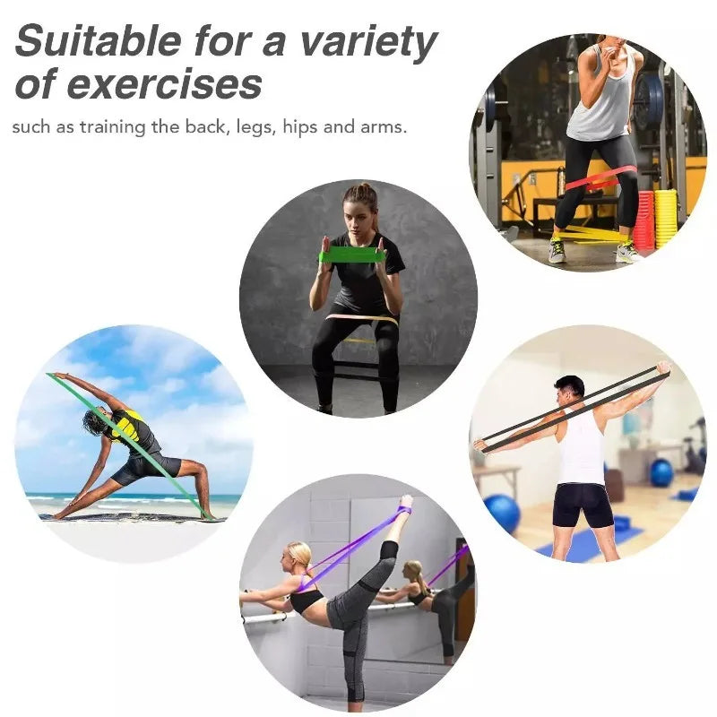 5-120lbs Fitness Resistance Band – Boxing, Agility, Yoga & Pilates Training Equipment for Home Gym
