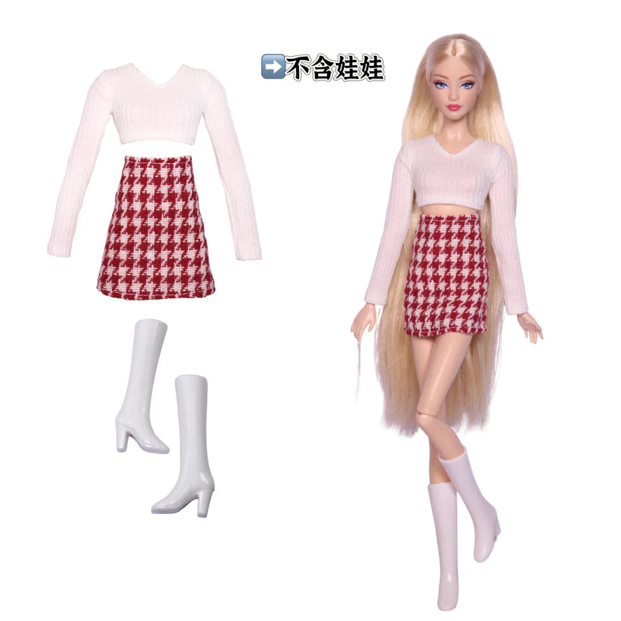 Doll Clothes for 30CM Barbie – Short Skirt, Outer Garment, Pants & Shoes Accessories