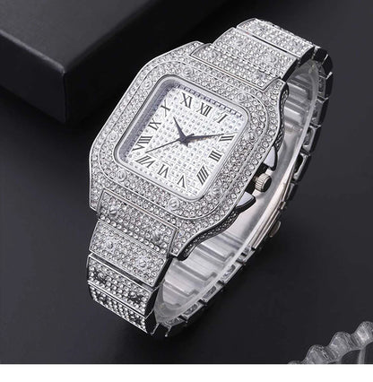 Luxury Silver Stainless Steel Quartz Watch for Men – Dainty Business Casual Wristwatch