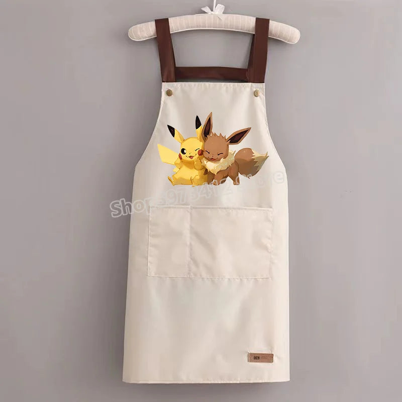 Pokémon Pikachu Waterproof & Oil-Resistant Apron — Durable Kitchen Cooking Workwear for Adults