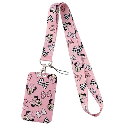 Cartoon Stitch Credential Holder Lanyard – Cute Neck Strap for Keychain, Pass & Credit Card Holder Accessories