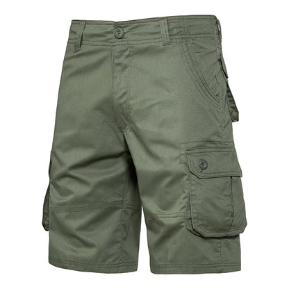 Men's Loose Multi-Pocket Cotton Shorts - Large Size Comfortable Summer Outdoor Casual & Beach Pants