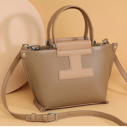 Luxury Cowhide Women’s Tote Bag – High-Quality Genuine Leather Shoulder and Crossbody Handbag, Fashionable Sac A Main