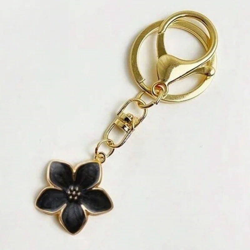 White Pear Blossom Keychain — Cute Couple Matching Keyrings & Boutique Accessories