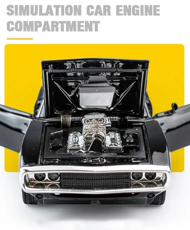 1:32 Challenger 1970 Classic Alloy Car Model – Diecast Toy Vehicle for Kids & Collector Decoration