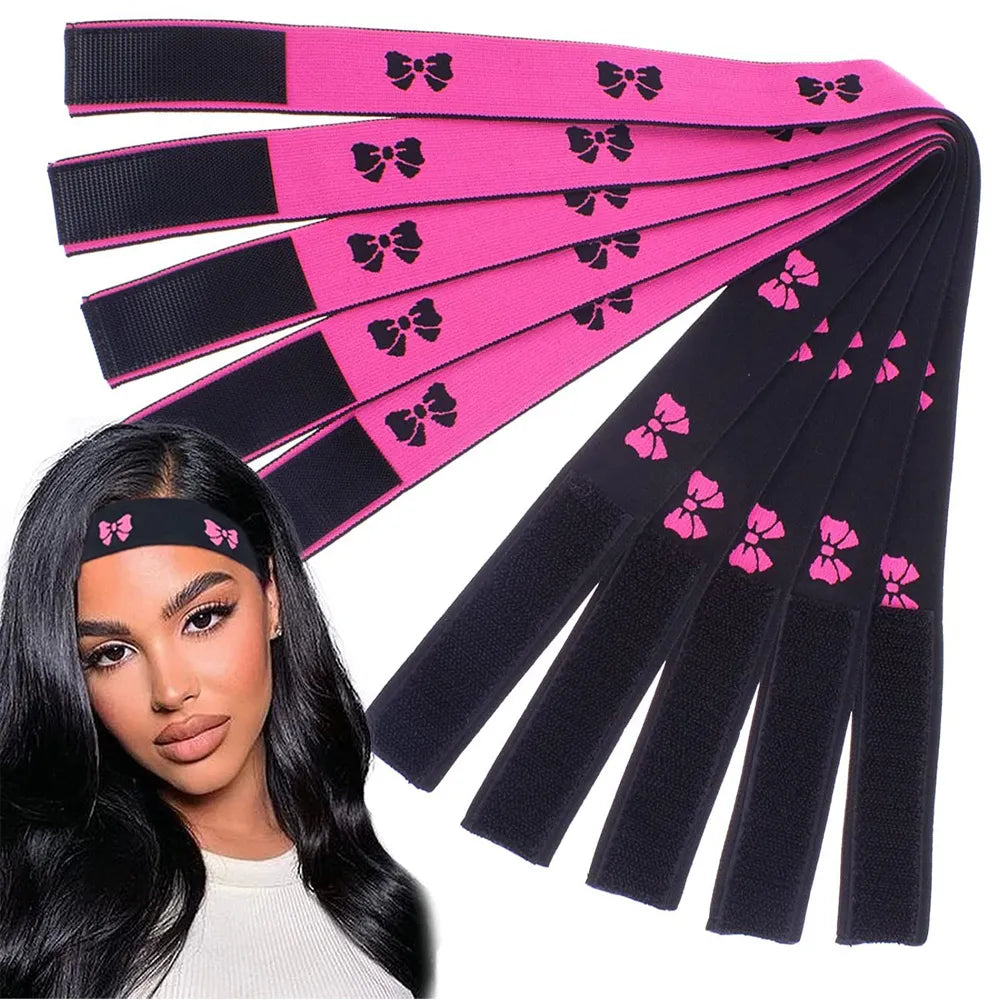 Adjustable Edge Scarf Elastic Headband with Magic Tape for Women Lace Wigs - Fashion Hair Elastic Band