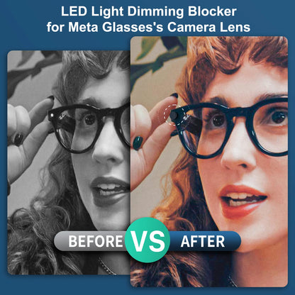 2/4/6PCS LED Light Blocking Covers for Meta Ray-Ban Smart Glasses – Camera Privacy Shield for Wayfarer, Skyler & Headliner