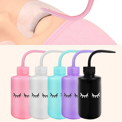 250ml Eyelash Cleaning Squeeze Bottle – No-Spill Wash Water Dropper for Eyelash Extensions, Tattoo Cleaning & Precision Liquid Dispensing Bottle