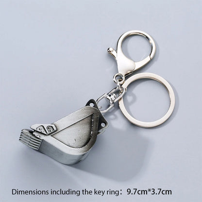 Mini Mouse Trap Keychain - Stainless Steel Clip Key Ring, Novelty Bag Charm, and Creative Gift Accessory