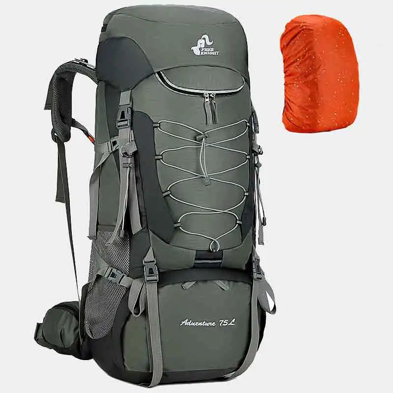 75L Camping & Hiking Backpack with Rain Cover - Outdoor Travel, Trekking & Climbing Rucksack for Men