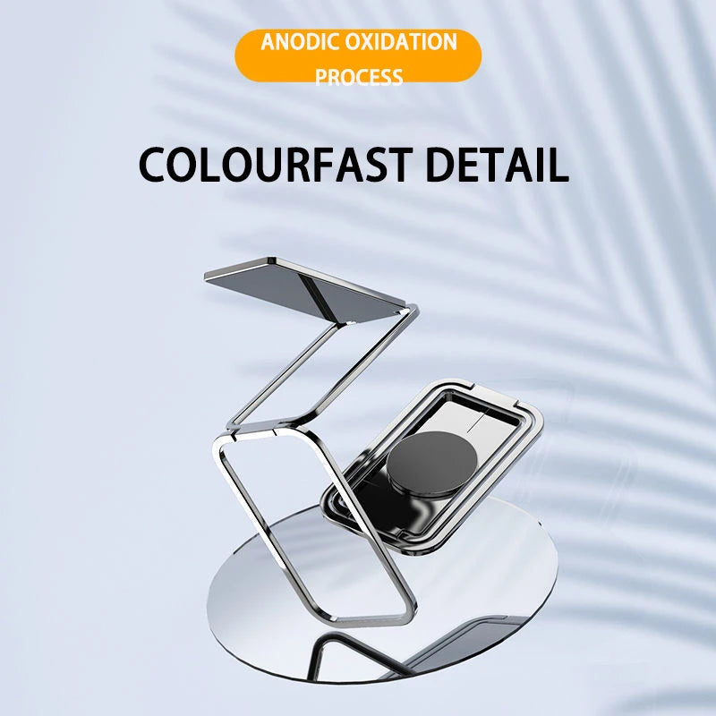 360° Rotating Metal Phone Ring Holder - Foldable Finger Grip and Kickstand for iPhone 15/16 Pro Max, Xiaomi, and Huawei