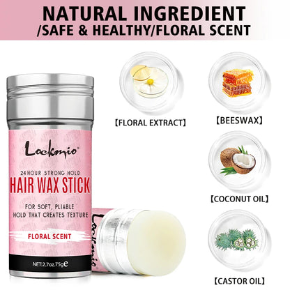 Professional Styling Wax for Women – Anti-Frizz Pomade, Smoothing Hair Mud, Messy Hair Control Rod for Natural Wigs