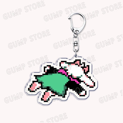 Deltarune & Undertale Keychains – Ralsei, Kris, Susie & Spamton Fan Gaming Accessories