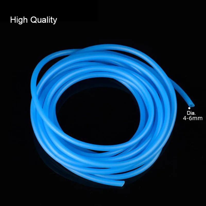 Silicon Aquarium Oxygen Pump Hose - 4x6mm, 1m/3m/5m/10m, Food Grade Tube for Fish Tank & Pond