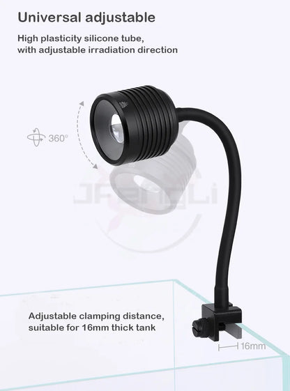 Aqua Week Mini7pro-F Aquarium LED Light – Waterproof Plant & Fish Tank Lighting, Terrarium Accessories