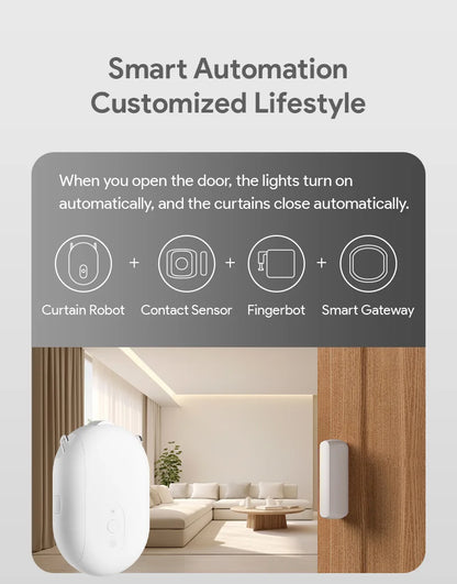 Tuya Smart Zigbee Curtain Motor with Hooks – T U Rail Smart Curtain Pusher, Siri, Google Home & Alexa Voice Control