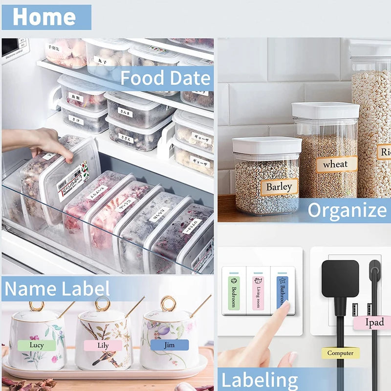 NIIMBOT D11 Portable Thermal Label Maker | Wireless No-Ink Printing Machine for Home & Office