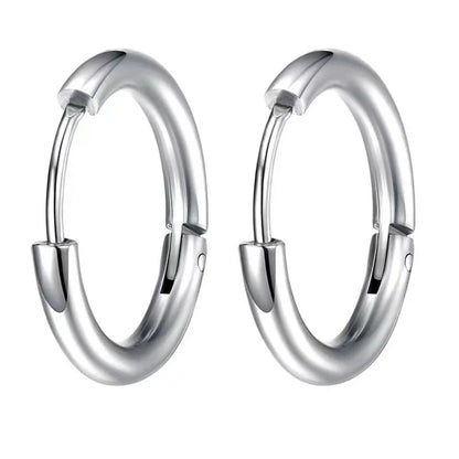 Long Hanging Cross & Leaf Hoop Earrings – Vintage Stainless Steel Hip Hop Unisex Jewelry Accessories